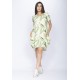 Vestido Curto Malha Amplo Always Estampa Verde Selvagem