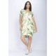 Vestido Curto Malha Amplo Always Estampa Verde Selvagem
