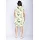 Vestido Curto Malha Amplo Always Estampa Verde Selvagem