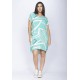 Vestido Curto Malha Amplo Always Estampa Aqua Flora
