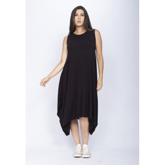 Vestido Saruel Regata Malha Preto
