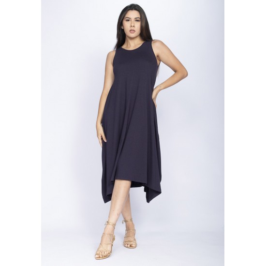 Vestido Saruel Regata Malha Azul Marinho