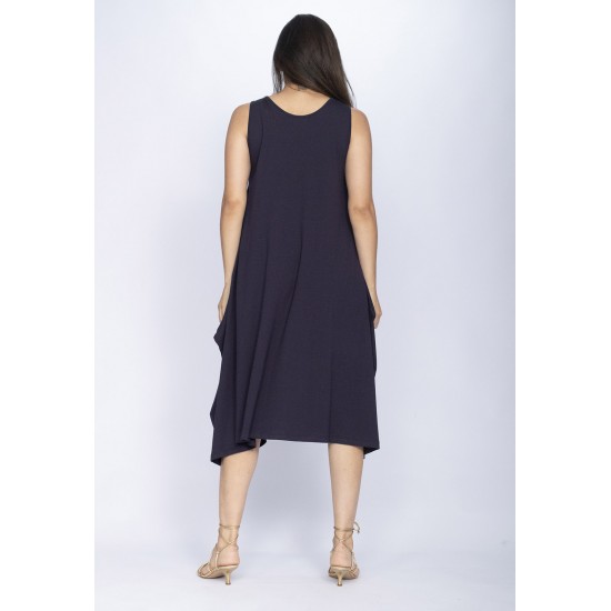 Vestido Saruel Regata Malha Azul Marinho