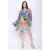 Vestido Curto Manga Ampla Estampa Tucanê