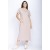 Vestido Midi Easy Algodão Manga Curta Rosa Malva