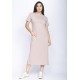 Vestido Midi Easy Algodão Manga Curta Rosa Malva