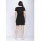 Vestido Curto Com Manga Polo Preto