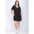 Vestido Curto Gola V Viscose com Bolso Preto
