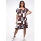 Vestido Curto Malha Mullet Ombro a Ombro Amplo Estampa Santa Rosa do Tocantis