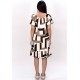 Vestido Curto Malha Mullet Ombro a Ombro Amplo Estampa Igaci