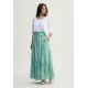 Saia Longa Viscose Tie Dye Verde Aqua