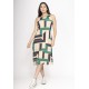 Vestido Aimara Curto Trapézio Malha Estampa Chapada de Areia