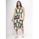 Vestido Aimara Curto Trapézio Malha Estampa Chapada de Areia
