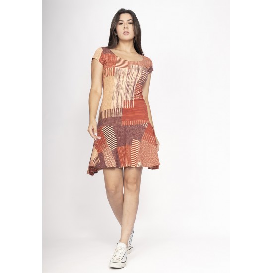 Vestido Aiyra Curto Malha Tramas do Sol