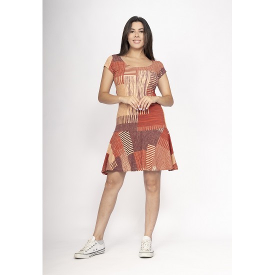 Vestido Aiyra Curto Malha Tramas do Sol