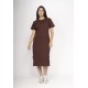Vestido Midi Algodão Manga Curta 02 Bolsos Cacau Nativo