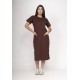 Vestido Midi Algodão Manga Curta 02 Bolsos Cacau Nativo