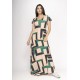 Vestido Amanara Longo Malha Estampa Chapada de Areia
