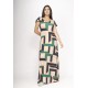 Vestido Amanara Longo Malha Estampa Chapada de Areia