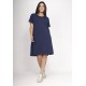Vestido Amanayara Curto Malha Azul Marinho