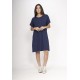 Vestido Amanayara Curto Malha Azul Marinho