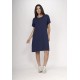 Vestido Amanayara Curto Malha Azul Marinho