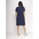 Vestido Amanayara Curto Malha Azul Marinho