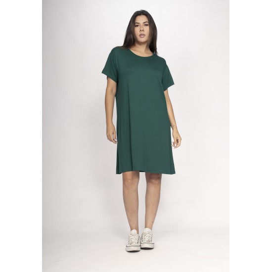 Vestido Amanayara Curto Malha Verde