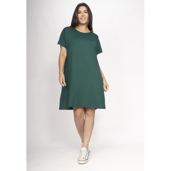 Vestido Amanayara Curto Malha Verde