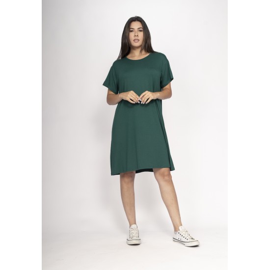 Vestido Amanayara Curto Malha Verde