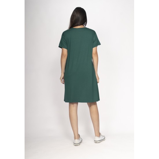 Vestido Amanayara Curto Malha Verde