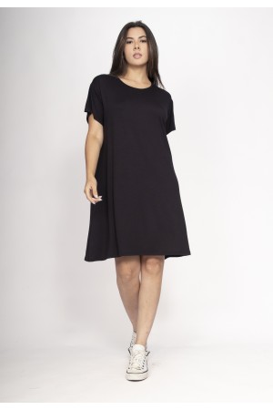 Vestido Amanayara Curto Malha Preto
