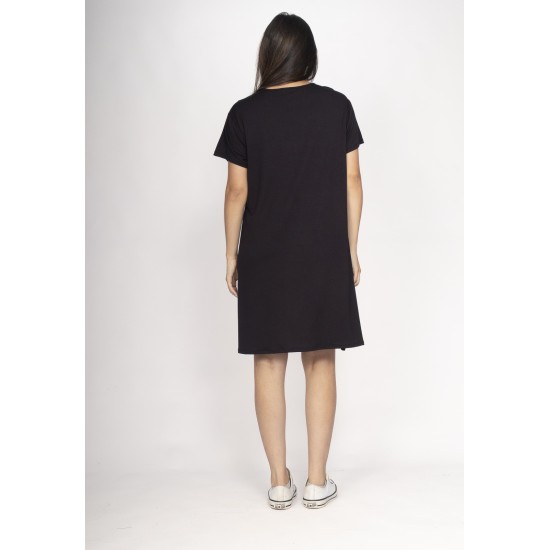 Vestido Amanayara Curto Malha Preto