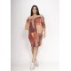 Vestido Curto Malha Ombro a Ombro Mullet Amplo Tramas do Sol