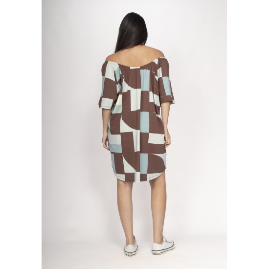 Vestido Curto Malha Ombro a Ombro Mullet Amplo Santa Rosa do Tocantins