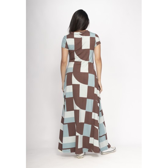 Vestido Coema Longo Malha Detalhe no Busto Santa Rosa do Tocantins