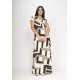 Vestido Coema Longo Malha Detalhe no Busto Estampa Igaci
