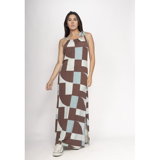 Vestido Capotira Longo Malha Alça Ajustável Santa Rosa do Tocantins
