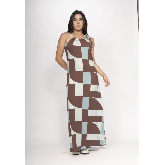 Vestido Capotira Longo Malha Alça Ajustável Santa Rosa do Tocantins