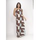 Vestido Capotira Longo Malha Alça Ajustável Santa Rosa do Tocantins