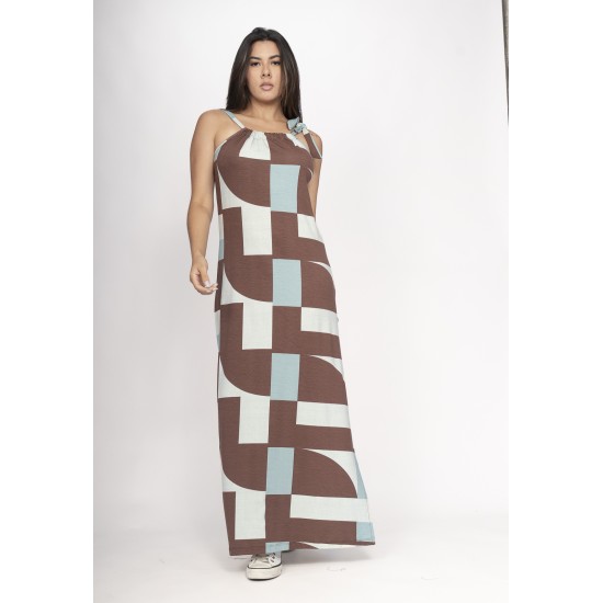 Vestido Capotira Longo Malha Alça Ajustável Santa Rosa do Tocantins