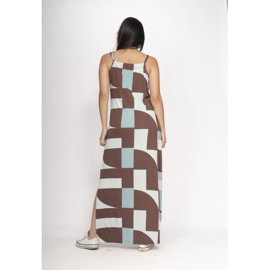 Vestido Capotira Longo Malha Alça Ajustável Santa Rosa do Tocantins