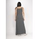 Vestido Capotira Longo Malha Alça Ajustável Mescla