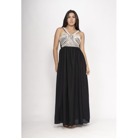 Vestido Alvorada Longo Noite Tranquila