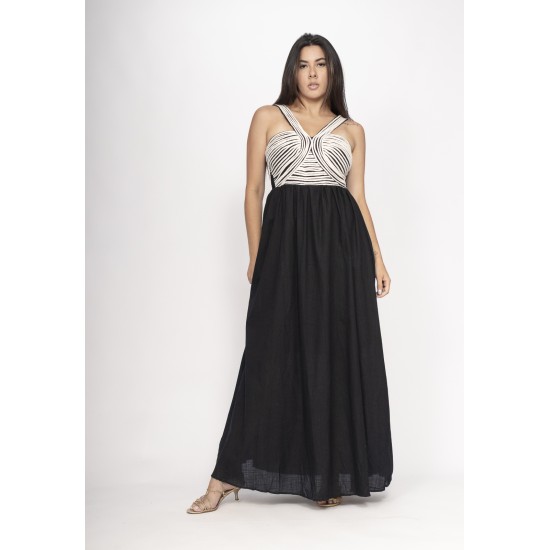 Vestido Alvorada Longo Noite Tranquila