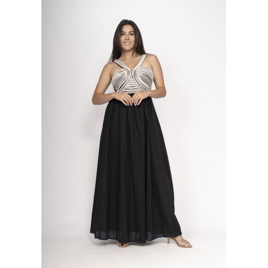 Vestido Alvorada Longo Noite Tranquila