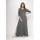 Vestido Boyrá Longo Malha Detalhe na Manga Mescla