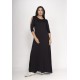 Vestido Boyrá Longo Malha Detalhe na Manga Preto