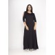 Vestido Boyrá Longo Malha Detalhe na Manga Preto