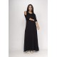 Vestido Boyrá Longo Malha Detalhe na Manga Preto